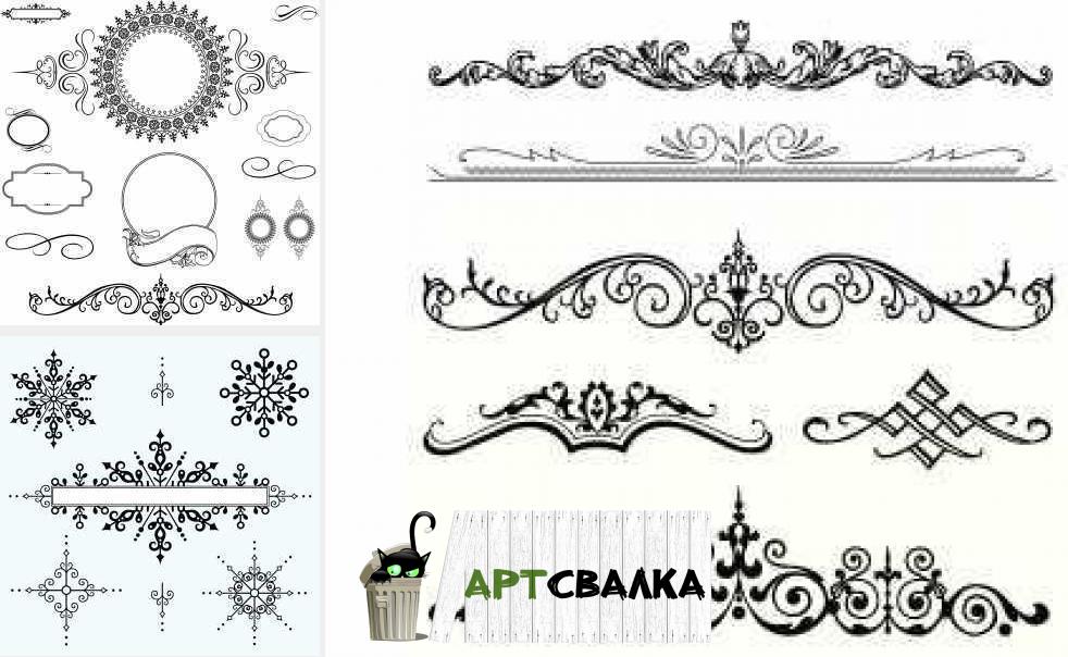 Рамки и орнамент в векторе | Frame and ornaments in vector